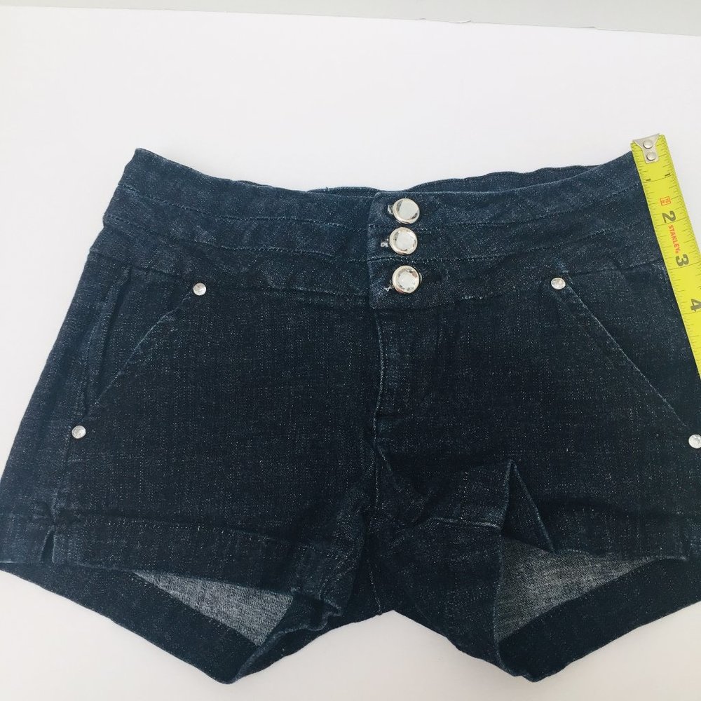 It's Me Denim Shorts Womens 3 Jewel Pattern